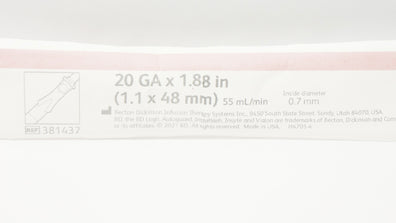 BD 381437 Insyte Autoguard Shielded IV Cath. 20Ga x 1.88inch